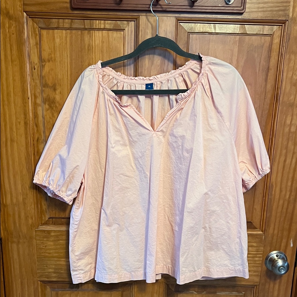 Old Navy Light Pink Peasant Blouse